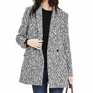 BANANA REPUBLIC S Black White Chevron Jacket
